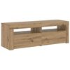 vidaXL TV Cabinet with LED Lights Artisan Oak 120x35x40 cm Engineered Wood