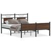 vidaXL Bed Frame without Mattress Brown Oak 150x200 cm Engineered Wood