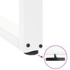 vidaXL Bar Table Legs U-Shaped 2 pcs White 40x(90-91) cm Steel