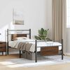 vidaXL Bed Frame without Mattress Brown Oak 90x200 cm Engineered Wood
