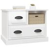 vidaXL Bedside Cabinet High Gloss White 60x39x45 cm