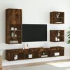 vidaXL 5 Piece TV Wall Units with LED Smoked Oak Engineered Wood