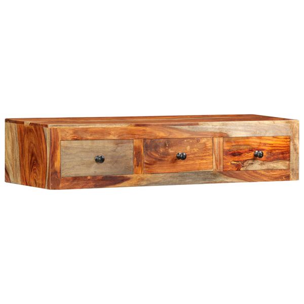 vidaXL Wall Console Table 100x25x20 cm Solid Acacia Wood
