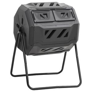 vidaXL Garden Compost Bin Black 73x64x95 cm 160 L
