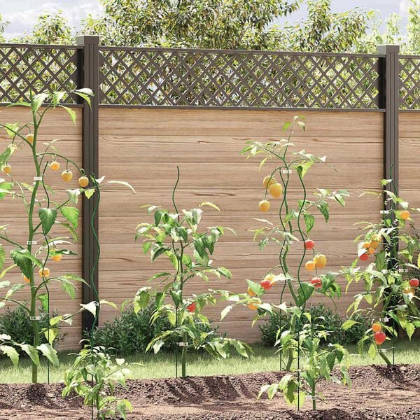 vidaXL Plant Support 5 pcs Green 110 x 0.6 x 0.6 cm Steel