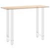 vidaXL Bar Table Legs White 2 pcs 50x(100-101) cm Steel