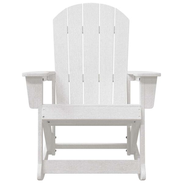 vidaXL Adirondack Rocking Chair White 92 x 73.5 x 92 cm HDPE
