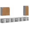 vidaXL TV Wall Cabinet Set Wall-mounted 6 pcs Grey Sonoma