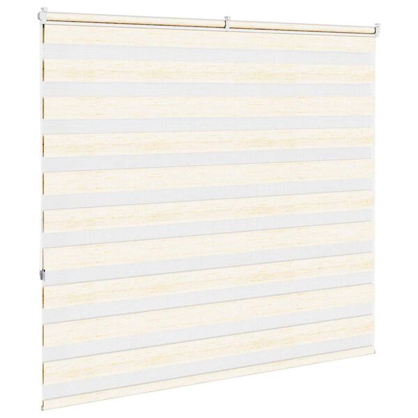 vidaXL Zebra Blind Marble Beige 165x150 cm Fabric Width 160.9 cm Polyester