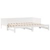 vidaXL Daybed with Trundle and Drawers without Mattress White 80x200 cm