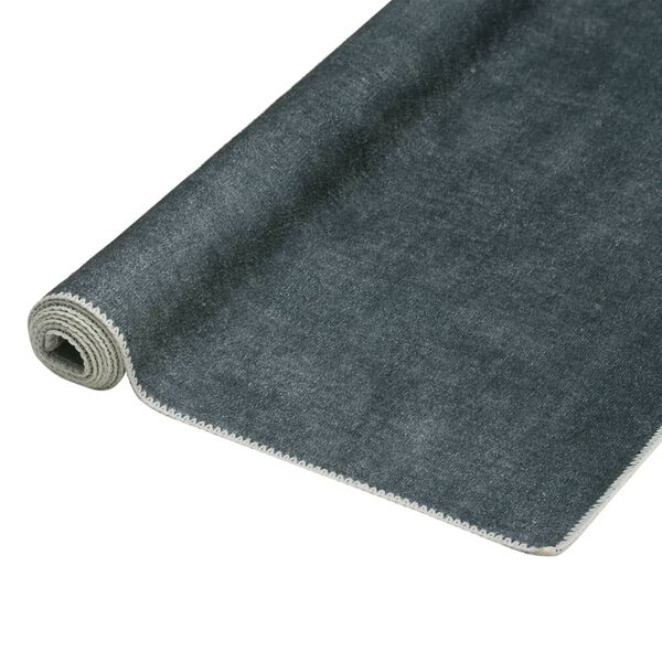 vidaXL Carpet Runner Washable Foldable Grey 80x300 cm Polyester
