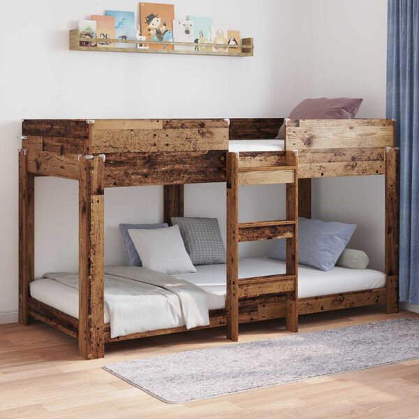 vidaXL Bunk Bed for Kids Old Wood 100 x 200 cm Engineered Wood