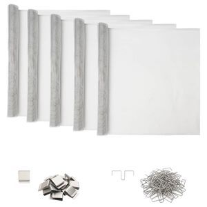 vidaXL Light Shaft Cover with Clips 5 pcs 70 x 130 cm Aluminum Silver