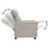 vidaXL Recliner Chair Light Grey Microfiber Fabric