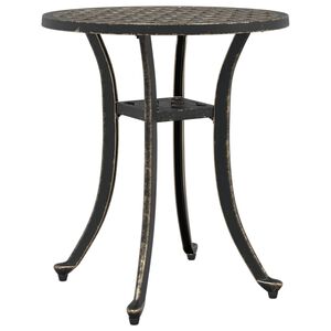 vidaXL Garden Table Bronze &Oslash;48x53 cm Cast Aluminium