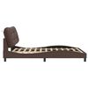 vidaXL Bed Frame with LED without Mattress "Hvar" Brown 160x200 cm