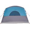 vidaXL Family Tent with Roof Blue and Grey 576 x 325 x 213 cm