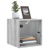 vidaXL Bedside Cabinet with Glass Door Grey Sonoma 35x37x35 cm