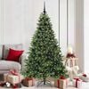 vidaXL Artificial Christmas Tree with 300 LEDs Green 180 cm PE and PVC