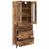 vidaXL Highboard Old Wood 69.5 x 34 x 180 cm Engineered Wood
