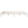 vidaXL Extra Long Bed Frame without Mattress White 180x210 cm Solid Wood Pine