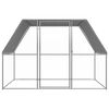 vidaXL Chicken Cage Silver and Grey 3x2x2 m Galvanised Steel