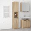 vidaXL Bathroom Cabinet Sonoma Oak 32x34x188.5 cm Engineered Wood