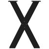 vidaXL Dining Table Legs X-Shaped 2 pcs Black 50x(72-73) cm Steel