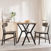 vidaXL Dining Table Y-Frame 70x70x75.5 cm Solid Wood Pine and Steel