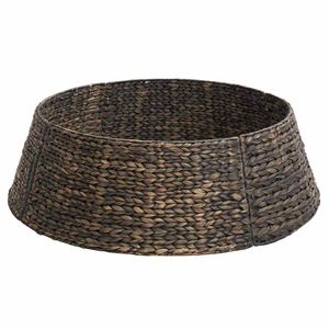 vidaXL Christmas Tree Collar Black 90 x 90 x 28 cm Water hyacinth