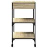 vidaXL Kitchen Trolley Sonoma Oak 60x48x89.5 cm Engineered Wood