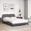 vidaXL Bed Frame without Mattress "Zadar" Grey 140x190 cm Faux Leather