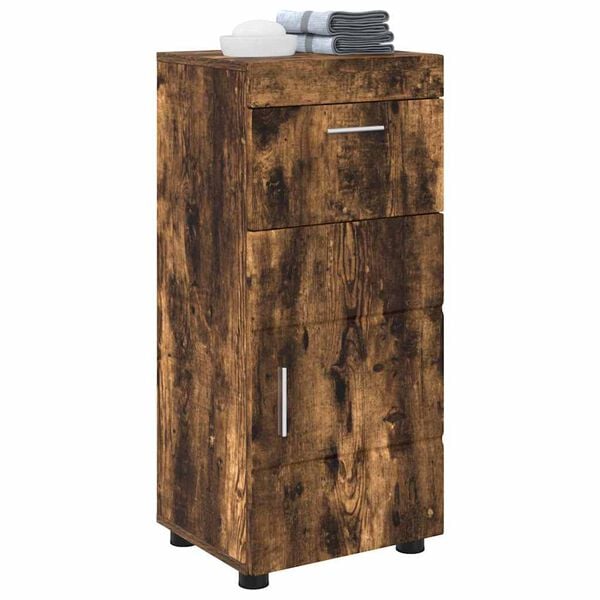 vidaXL Bathroom Cabinet Set TULUM Smoked Oak 37 x 31.5 x 82 cm