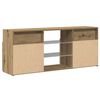 vidaXL TV Cabinet with LED Lights Artisian Oak 120x30x50 cm Engineered Wood