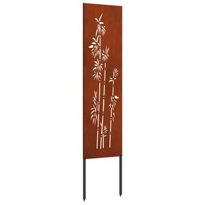 vidaXL Garden Privacy Screen Floral Rusty 32 x 140 cm Weathering Steel