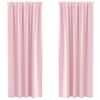 vidaXL Blackout Curtains with Rings 2 pcs Baby Pink 260 x 140 cm