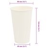 vidaXL Paper Coffee Cups 1000 pcs 16oz 400ml White