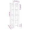 vidaXL Book Cabinet/Room Divider 41x35x160 cm Solid Wood Pine