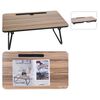 Excellent Houseware Bed Table Foldable Natural and Black