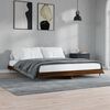 vidaXL Bed Frame without Mattress Brown Oak 200x200 cm Engineered Wood