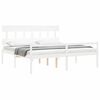 vidaXL Senior Bed without Mattress White 200x200 cm Solid Wood