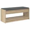 vidaXL Hall Bench with Cushion with Shelf Sonoma Oak 103 x 38 x 45 cm