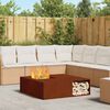 vidaXL Fire Pit Brown 100 x 100 x 30 cm Weathering Steel