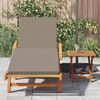 vidaXL Sun Lounger 2 pcs Taupe 40 x 40 x 40cm Solid Acacia wood