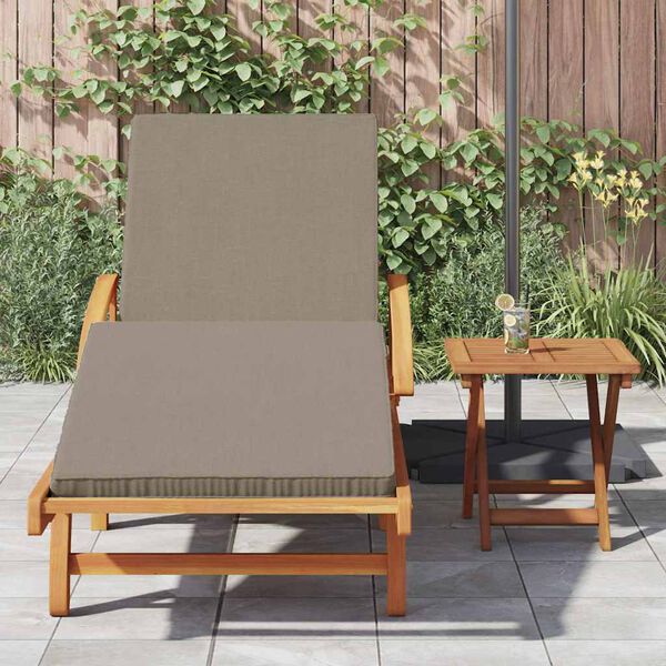 vidaXL Sun Lounger 2 pcs Taupe 40 x 40 x 40cm Solid Acacia wood