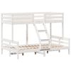 vidaXL Bunk Bed without Mattress 90x200/120x200 cm White Solid Wood