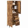 vidaXL Highboard with Drawer 2 pcs Old Wood Engineered Wood