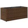 vidaXL Garden Planters with 2 Pots 2 pcs Brown 72x30x32 cm Poly Rattan