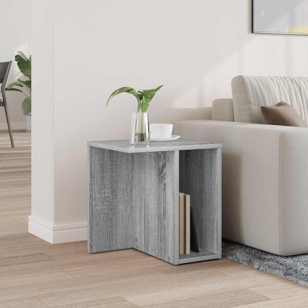 vidaXL End Table Grey Sonoma 37 x 32 x 40 cm Engineered Wood