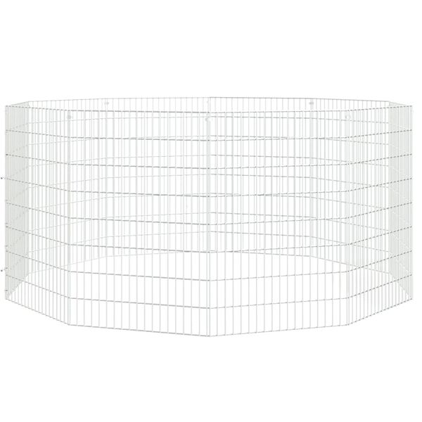 vidaXL Free Range Animal Enclosure 10-Panel 54x80 cm Galvanised Iron